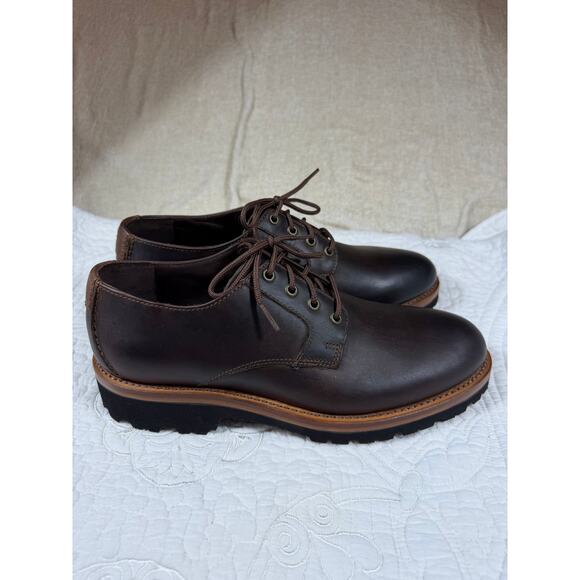 Trask Men\'s Brown 8 NWOT Gallatin 2.0 Leather Oxford Lace Up Dress Shoes Classic